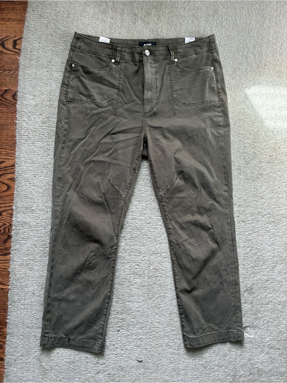 PAIGE drew pants with utility pockets, women's, forester green, size 31
